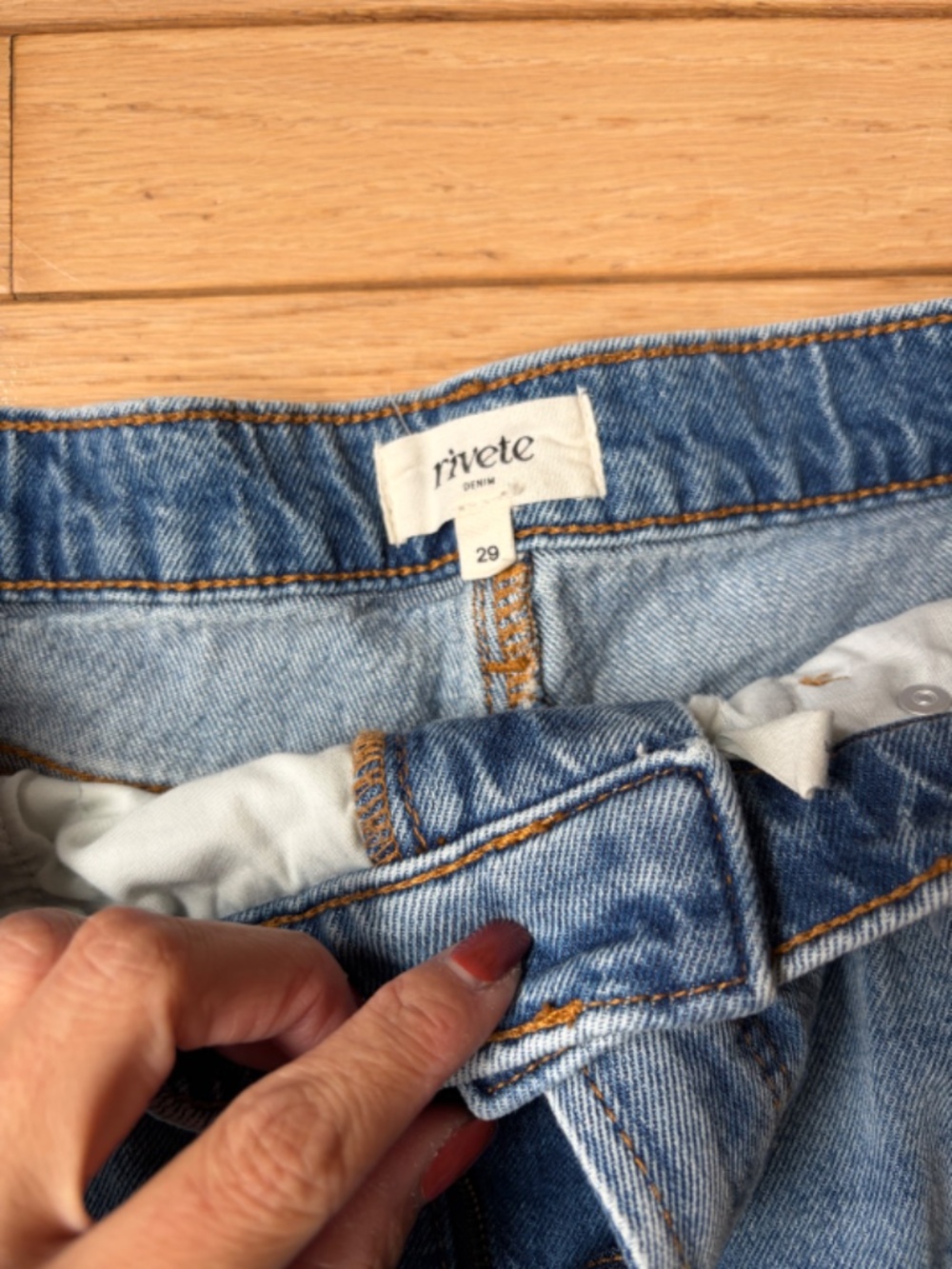 Loft Rivete High Rise Straight Jean - Picture 2 of 4